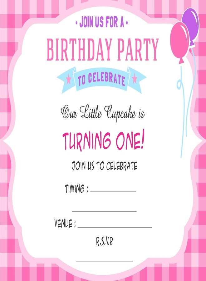 Askprints Birthday Metallic Card Invitations with Envelopes - Kids Birthday Party Invitations for Boys or Girls (25 Count) BIC-205 - Image 1